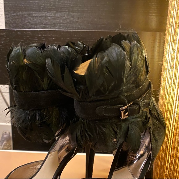 Michael Kors Vasha Suede Platform Open Toe Heels Size 5.5 - Picture 5 of 14